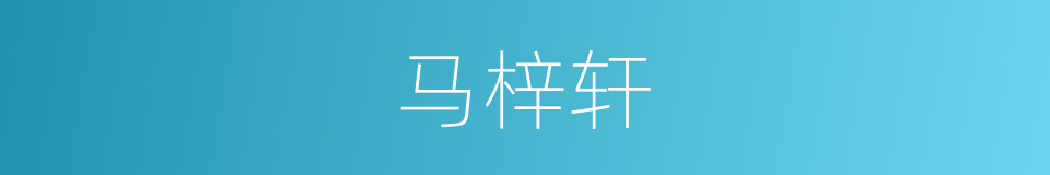 马梓轩的同义词