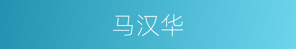 马汉华的同义词