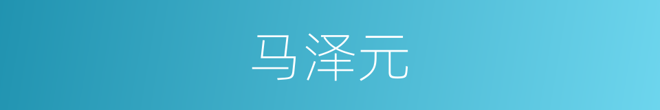 马泽元的同义词