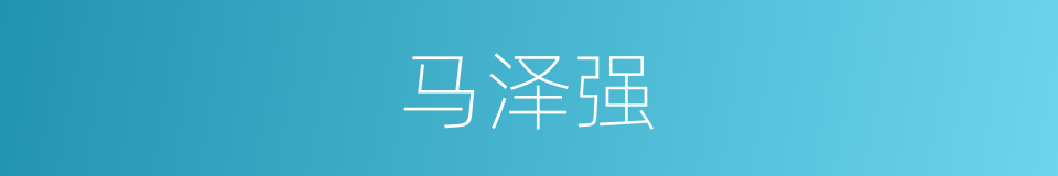 马泽强的同义词