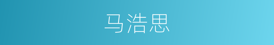 马浩思的同义词