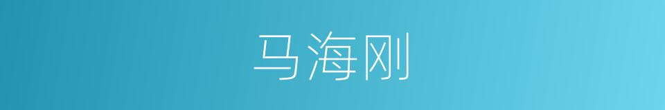 马海刚的同义词