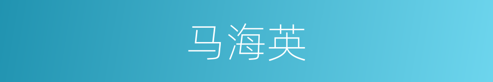 马海英的同义词