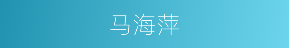 马海萍的同义词