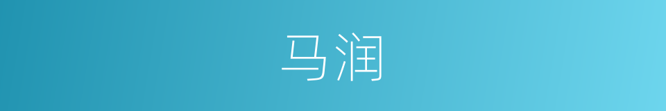马润的同义词