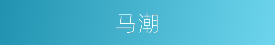 马潮的同义词