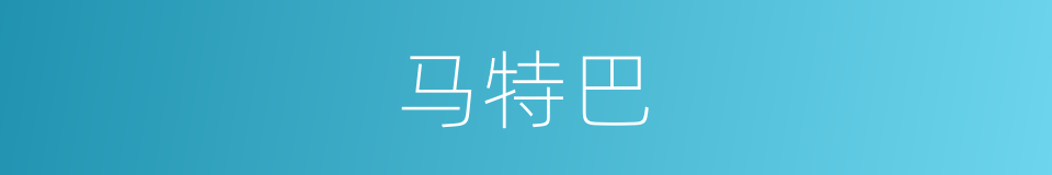 马特巴的同义词