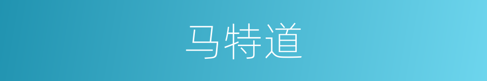 马特道的同义词