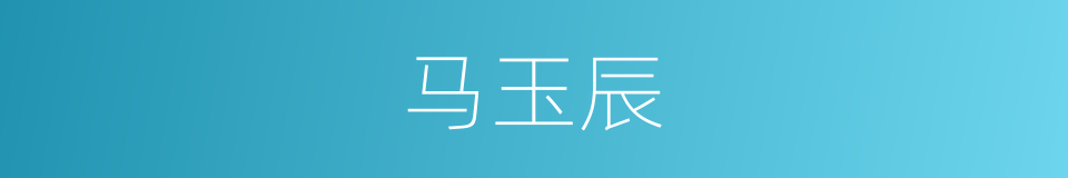 马玉辰的同义词