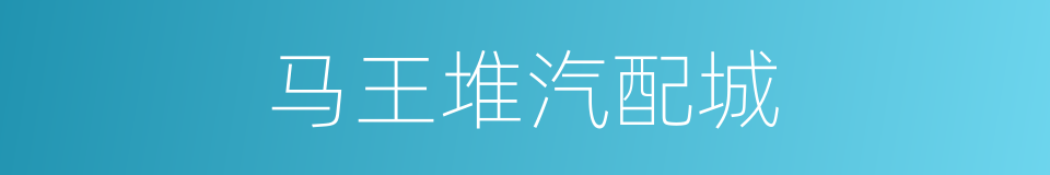 马王堆汽配城的同义词