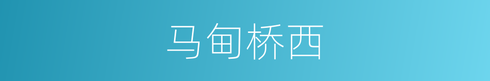 马甸桥西的同义词