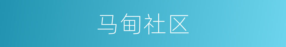 马甸社区的同义词