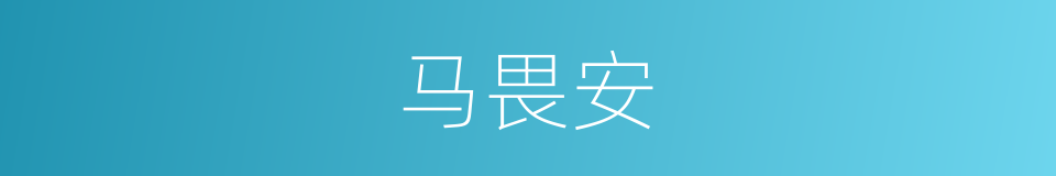 马畏安的同义词