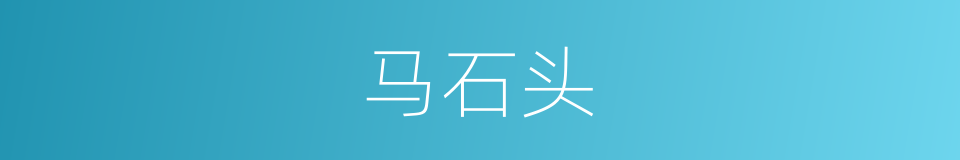 马石头的同义词