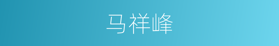 马祥峰的同义词