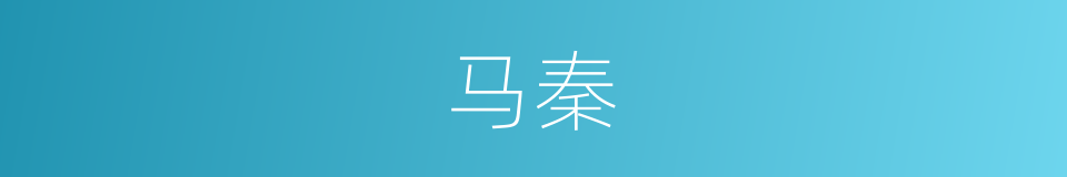 马秦的同义词