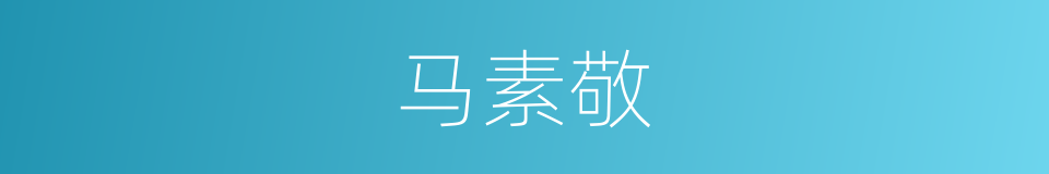 马素敬的同义词