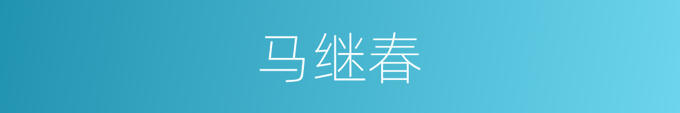 马继春的同义词