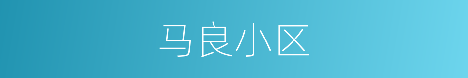 马良小区的同义词
