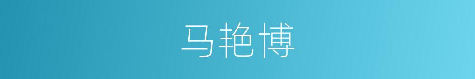 马艳博的同义词