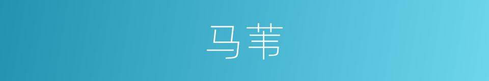 马苇的同义词