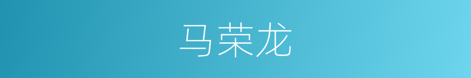 马荣龙的同义词