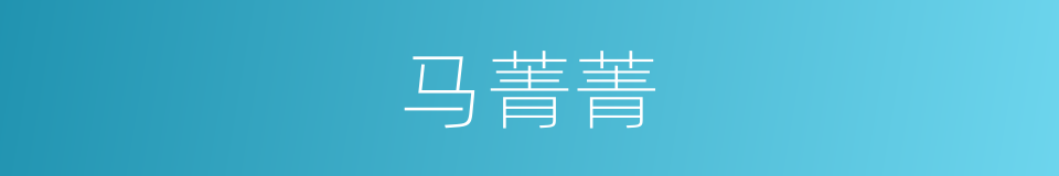 马菁菁的同义词