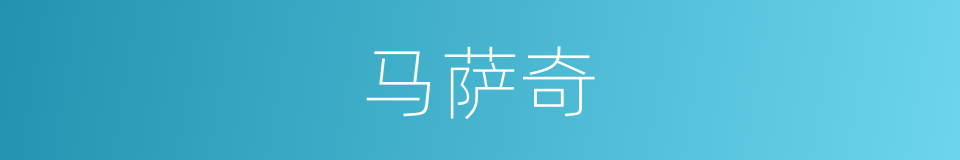 马萨奇的同义词