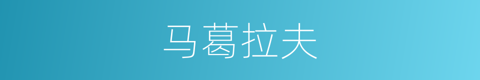 马葛拉夫的同义词