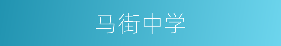 马街中学的同义词
