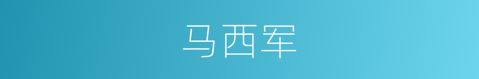 马西军的同义词