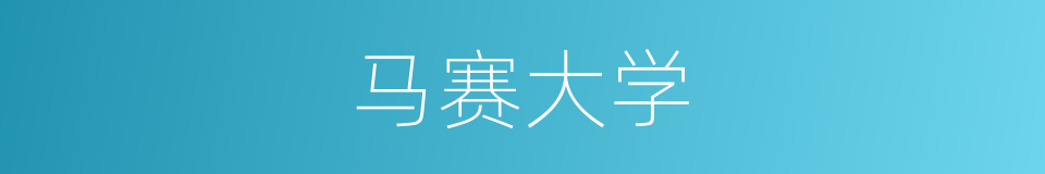 马赛大学的同义词