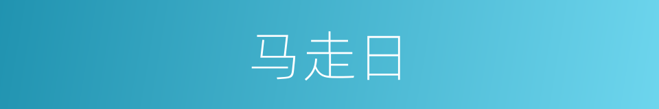 马走日的同义词