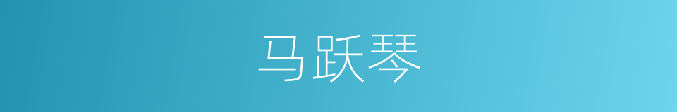 马跃琴的同义词