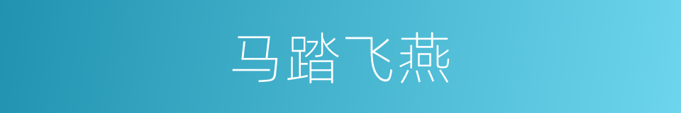 马踏飞燕的意思