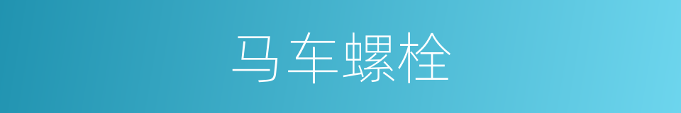 马车螺栓的同义词