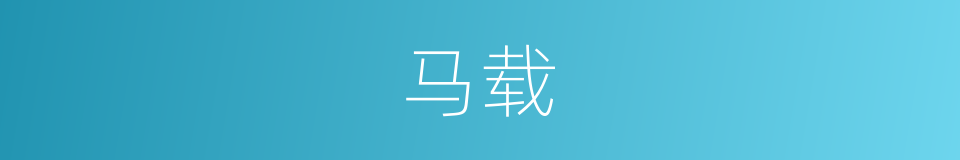马载的同义词