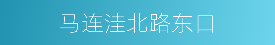 马连洼北路东口的同义词