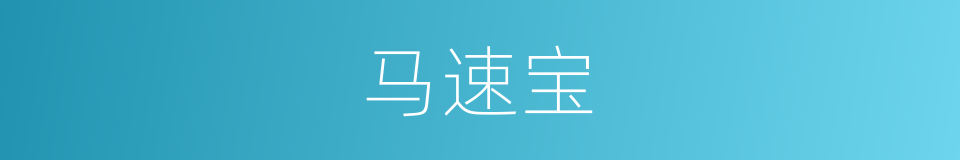 马速宝的同义词