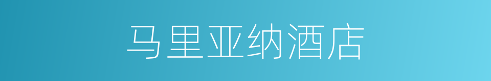 马里亚纳酒店的同义词