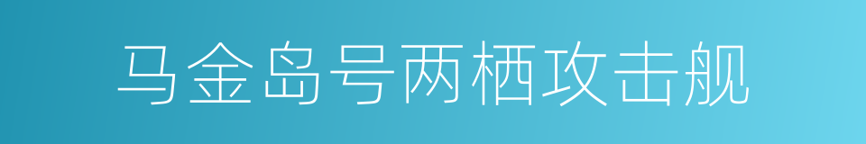 马金岛号两栖攻击舰的同义词