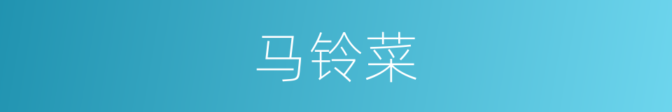 马铃菜的同义词