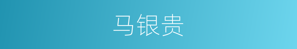 马银贵的同义词