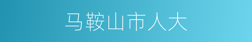 马鞍山市人大的同义词