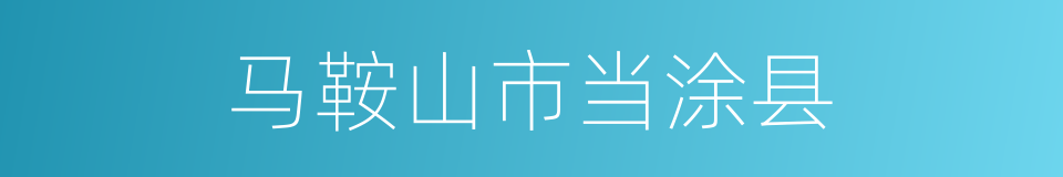 马鞍山市当涂县的同义词