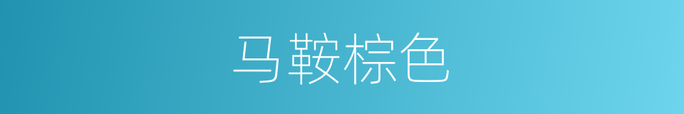 马鞍棕色的同义词