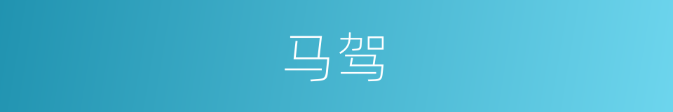 马驾的同义词