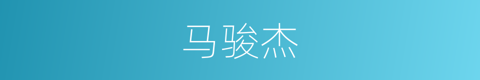 马骏杰的同义词