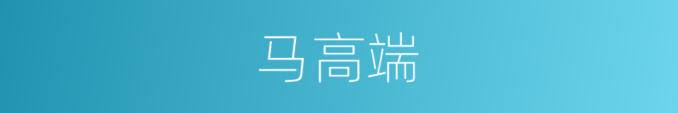马高端的同义词