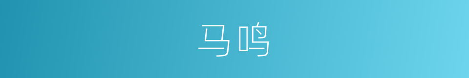 马鸣的同义词